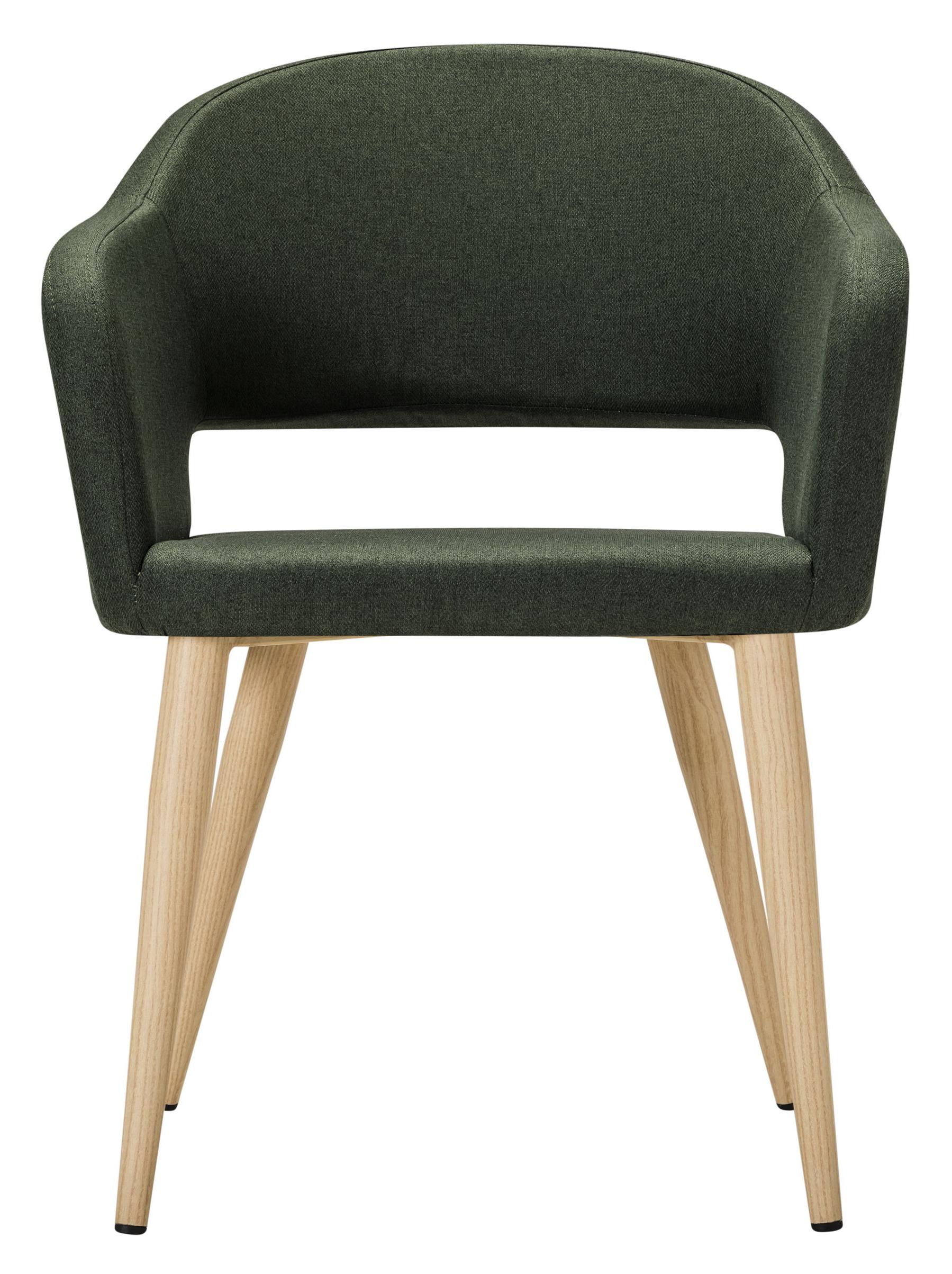 Кресло Oscar тёмно-зеленый/нат.дуб