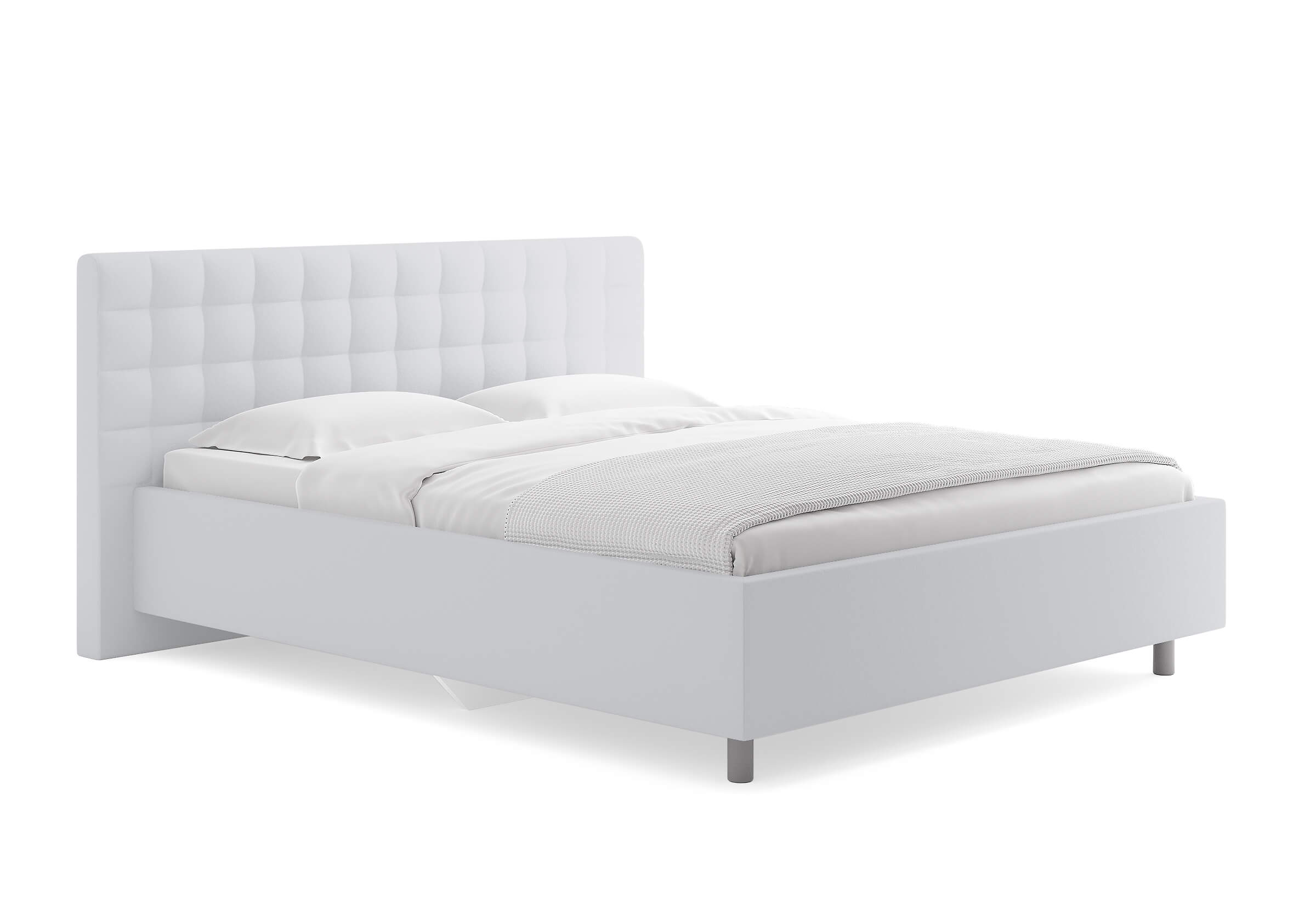 Мягкая кровать Siena 180х200 с подъемным механизмом, велюр Велутто светло-серый
