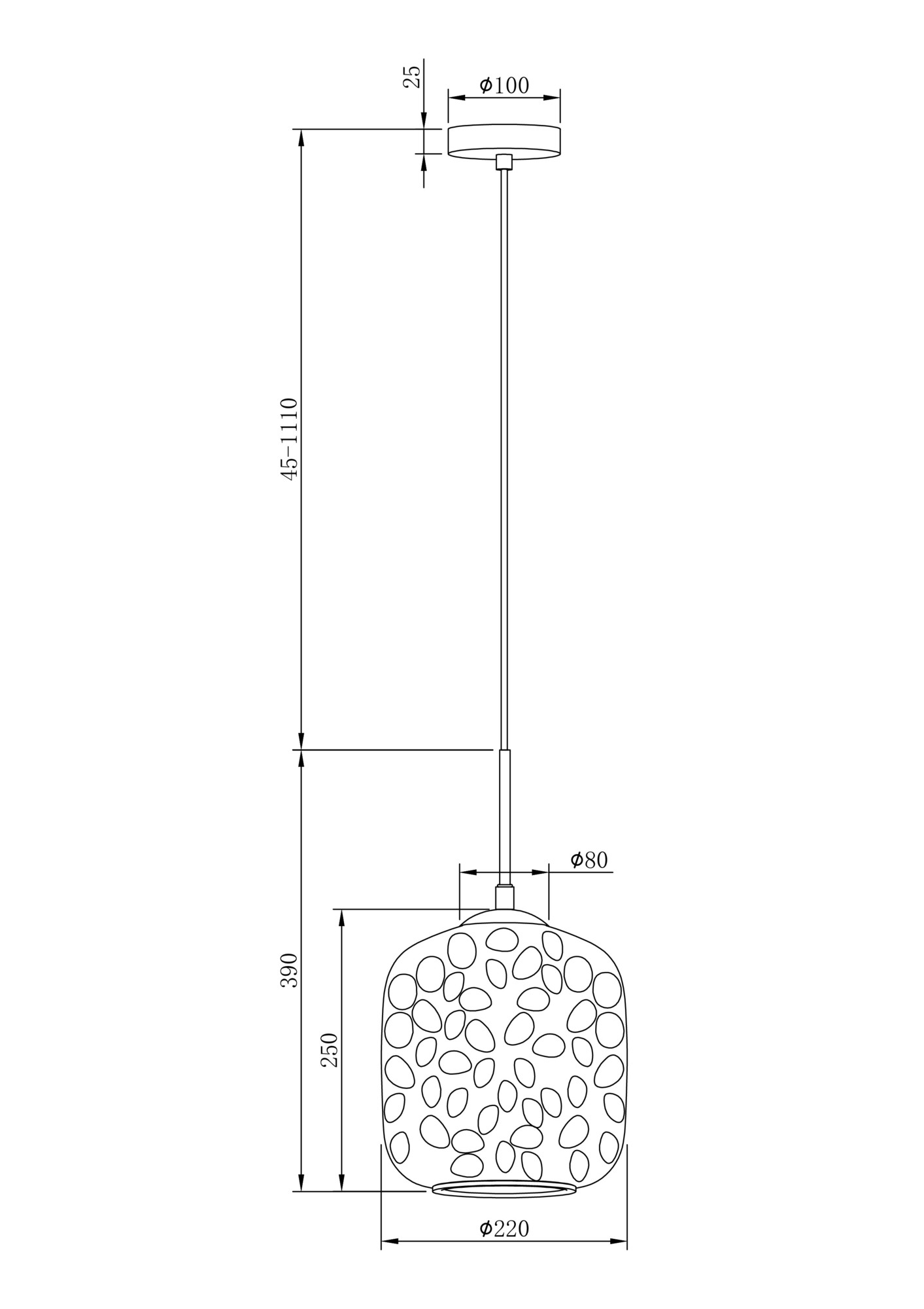 Подвесной светильник Maytoni MOD001PL-01CFL