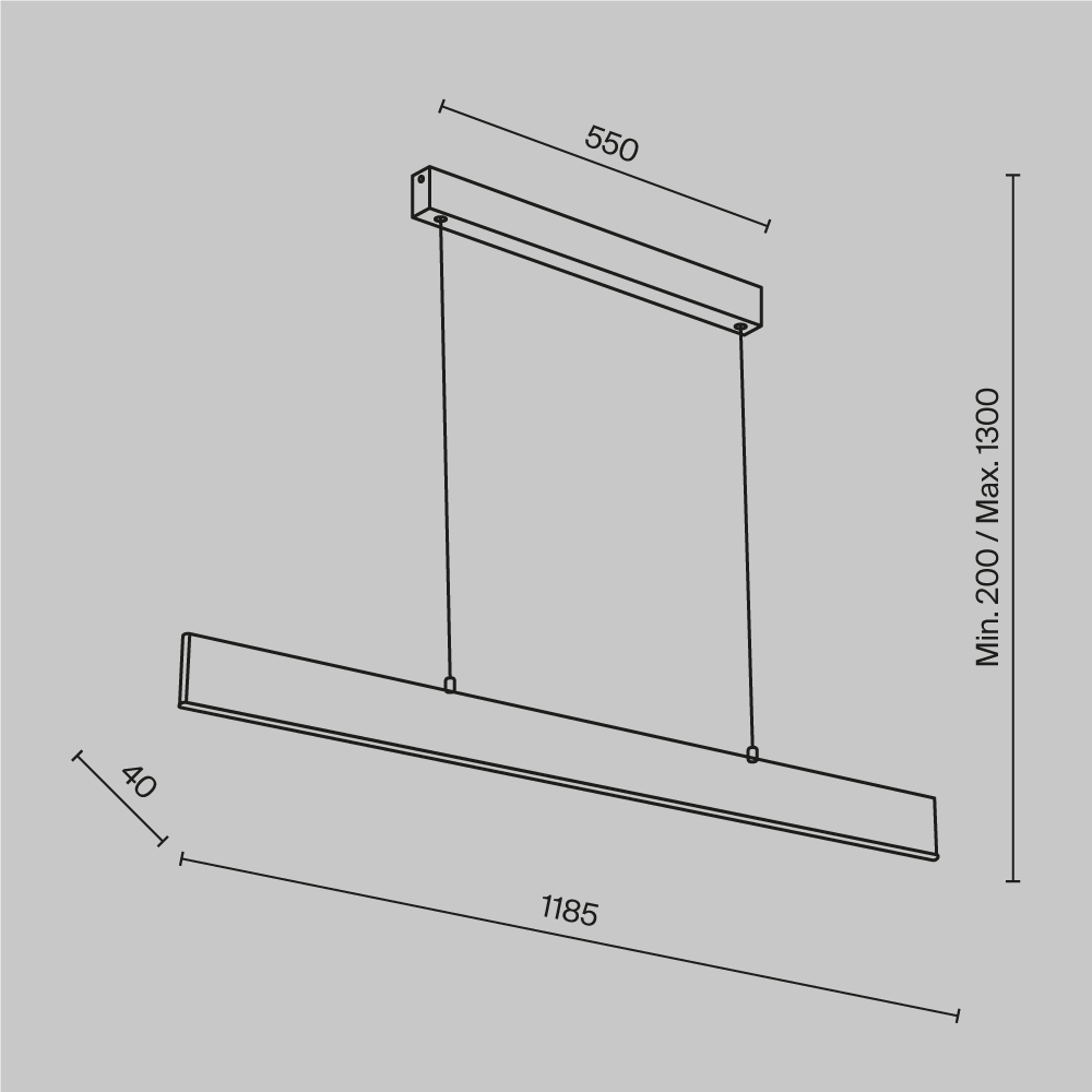 Подвесной светильник Technical P010PL-L30G3K