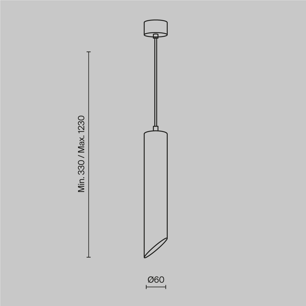 Подвесной светильник Technical P044PL-01-30GU10-B