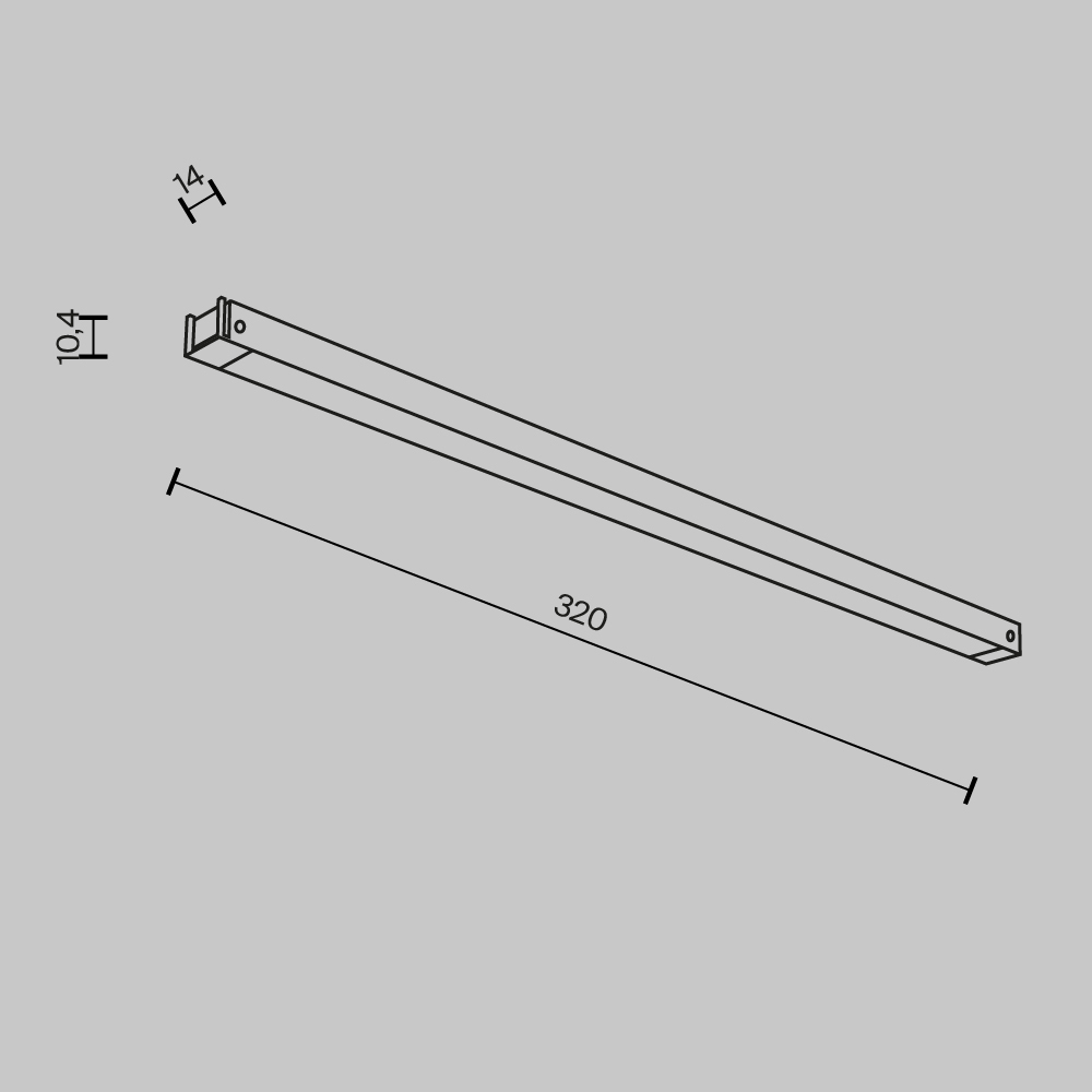 Трековый светильник Technical TR173-1-8WTW-B