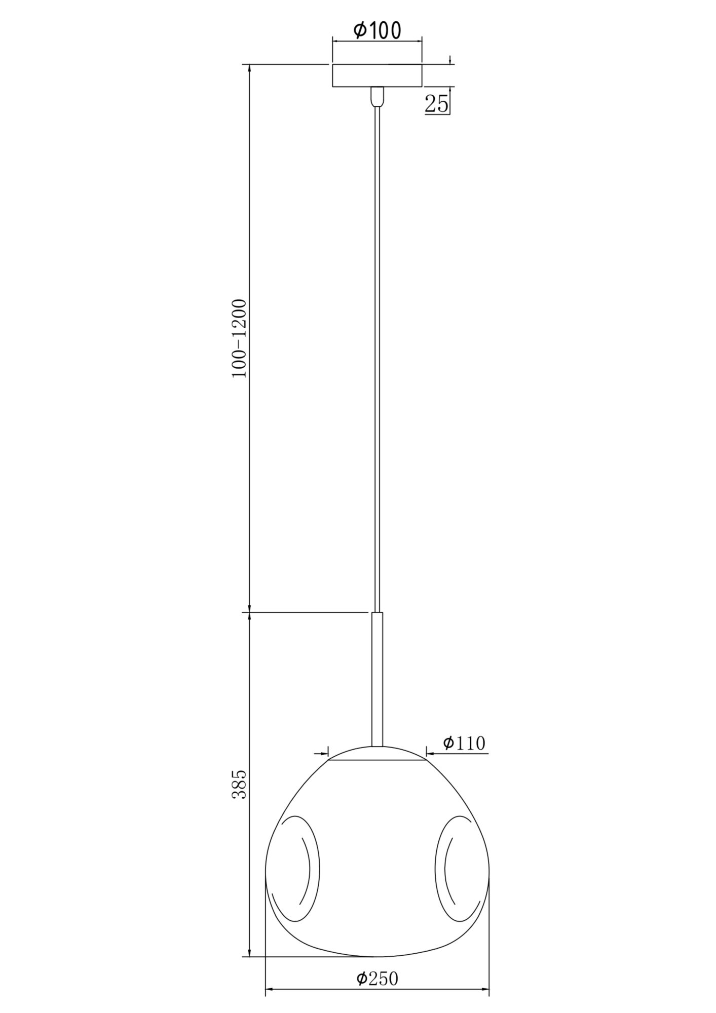 Подвесной светильник Maytoni P014PL-01G