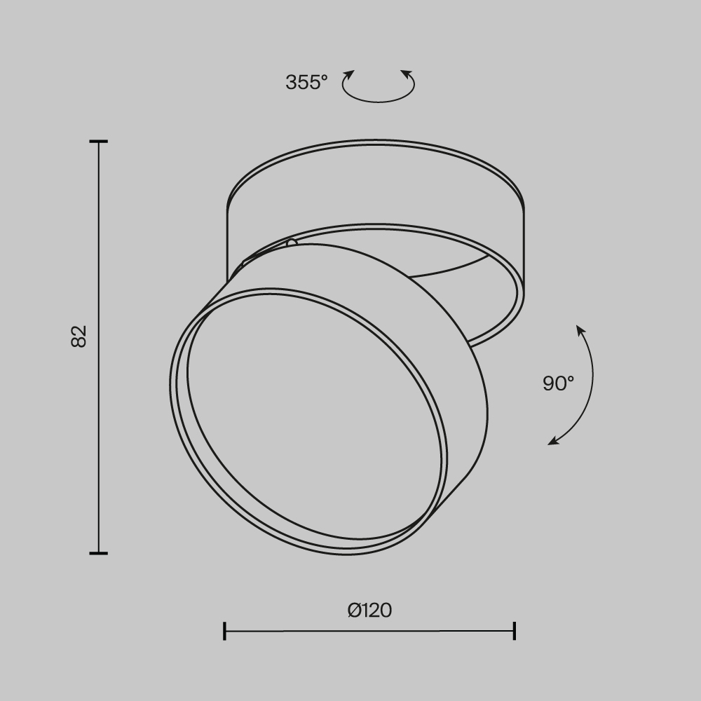 Потолочный светильник Technical C024CL-L18B