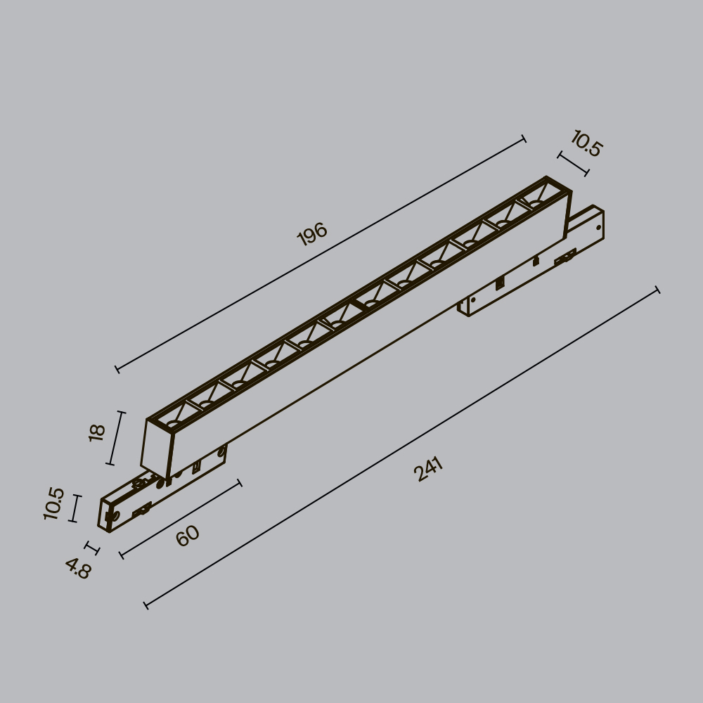 Трековый светильник Technical TR193-1-10W4K-M-B