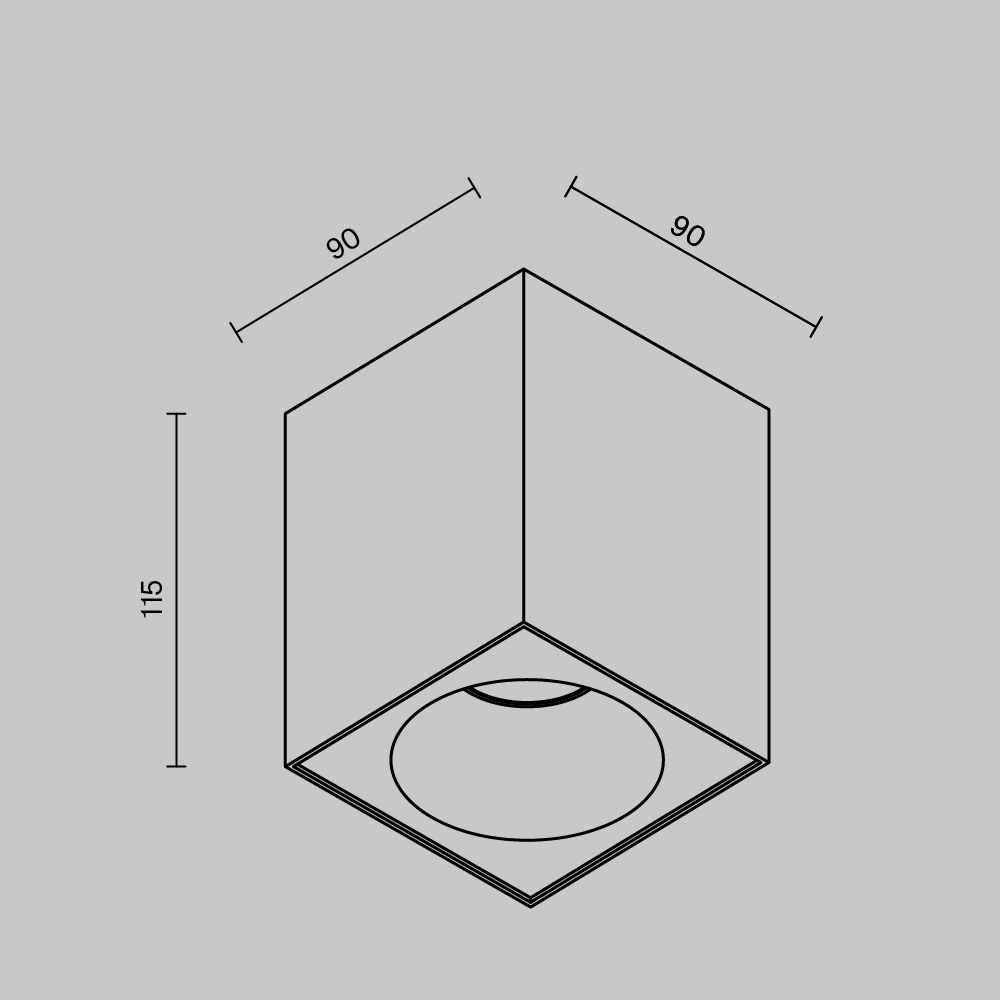 Потолочный светильник Technical C030CL-01W