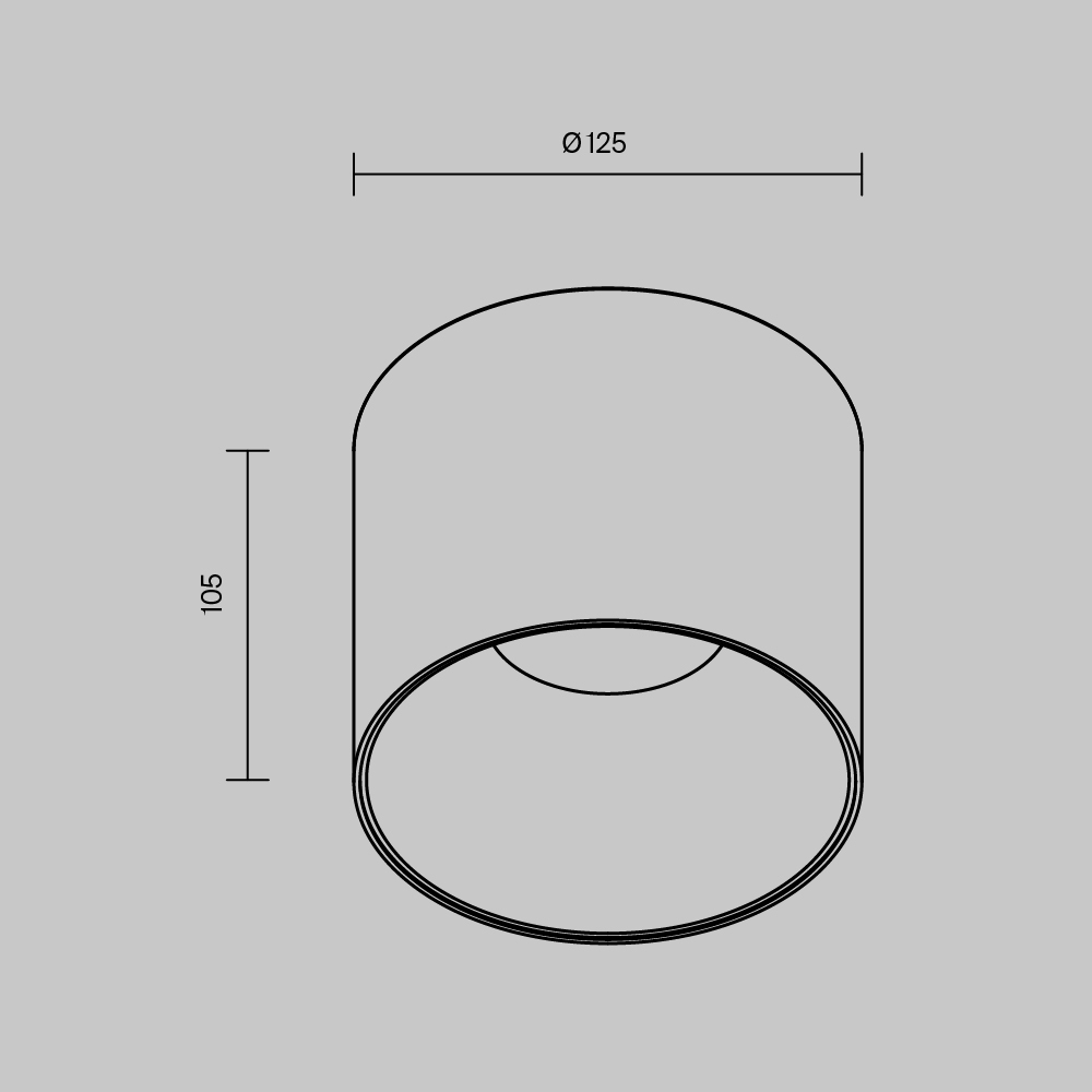 Потолочный светильник Technical C064CL-01-25W4K-RD-WB