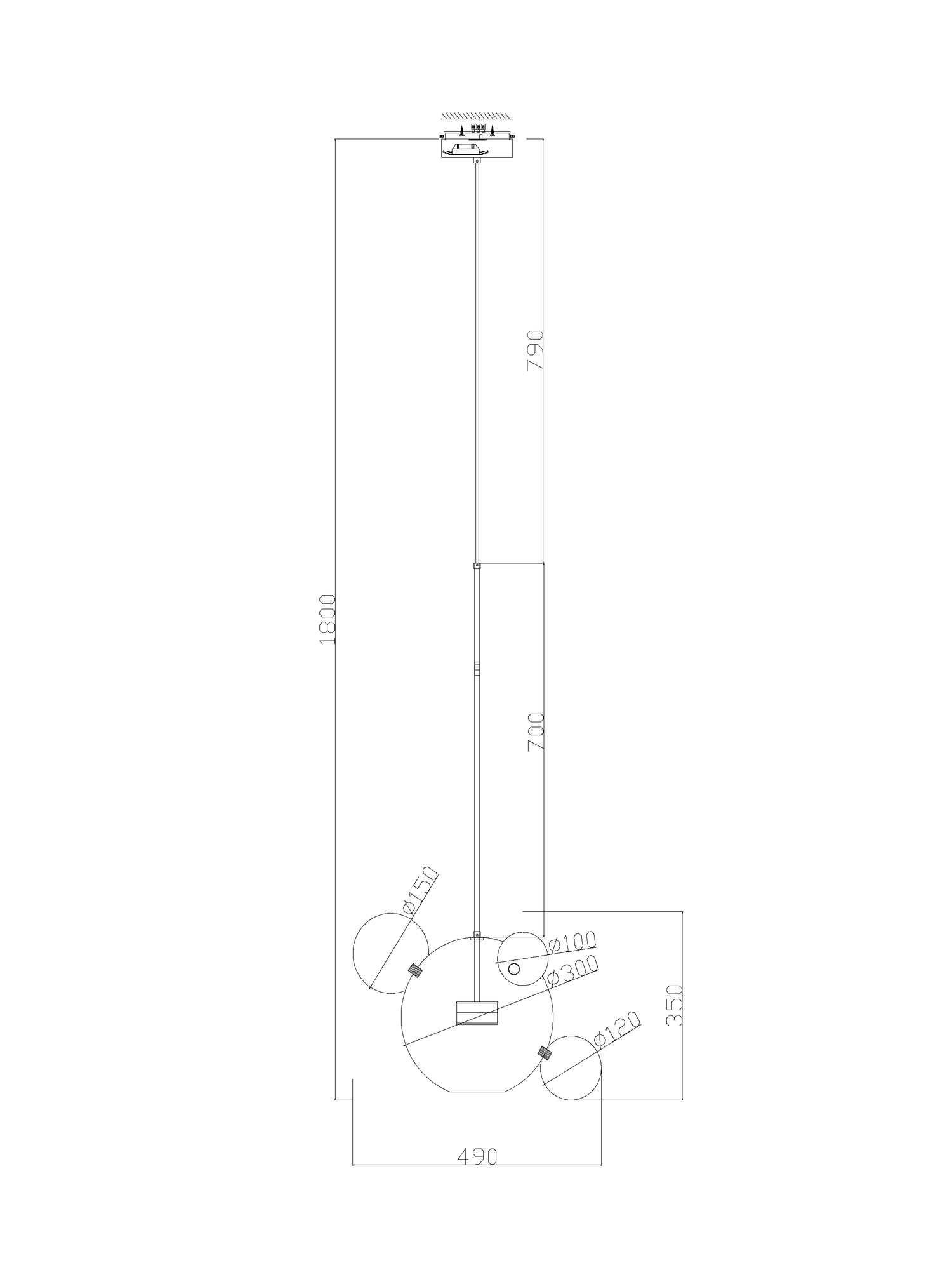 Подвесной светильник Freya FR5128PL-L10BS