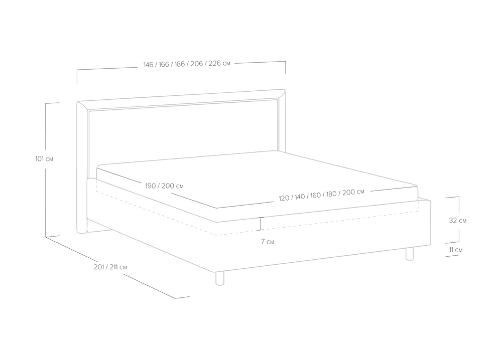 Мягкая кровать Bergamo 160х200 с подъемным механизмом, велюр Энигма джава