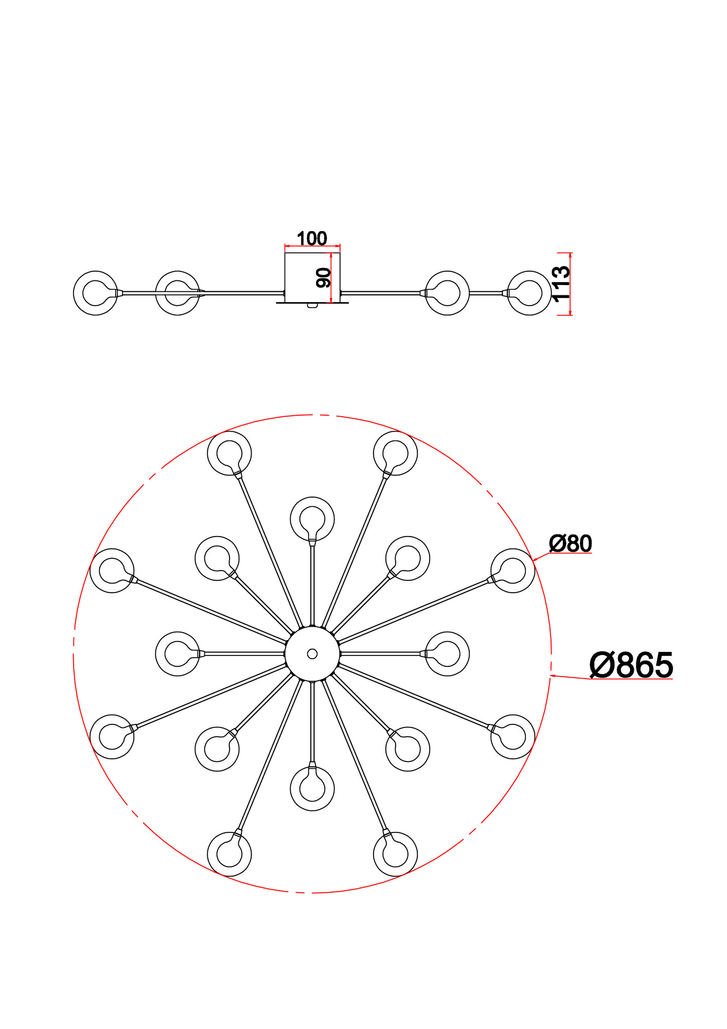 Потолочный светильник Freya FR5242CL-16BS1