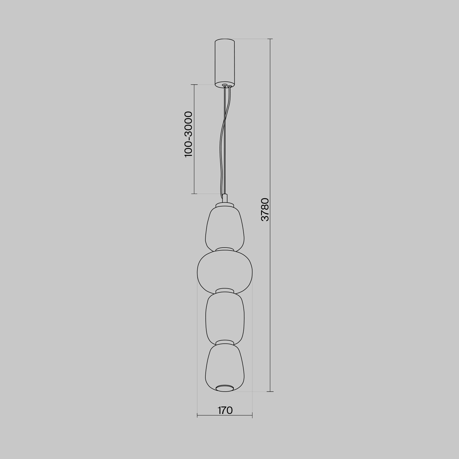 Подвесной светильник Maytoni MOD267PL-L32CH3K