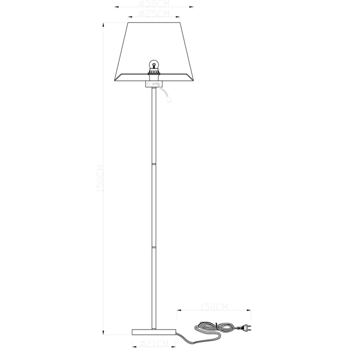 Торшер Arte Lamp Elba A2581PN-2CC