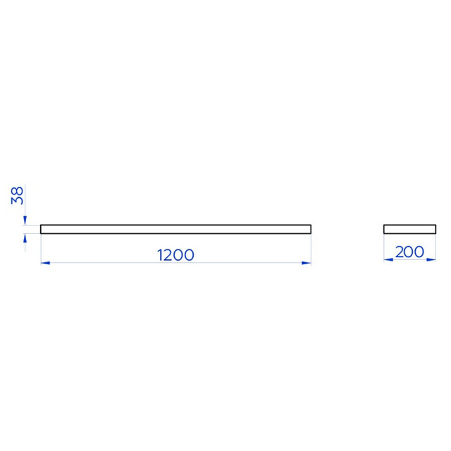 Полка Long 120 черное дерево