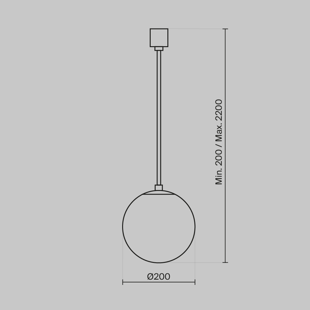 Подвесной светильник Technical P039PL-5W4K-20-B