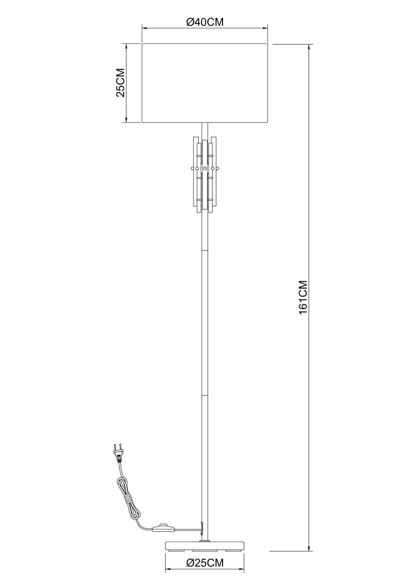 Торшер Arte Lamp Taygeta A4097PN-1CC