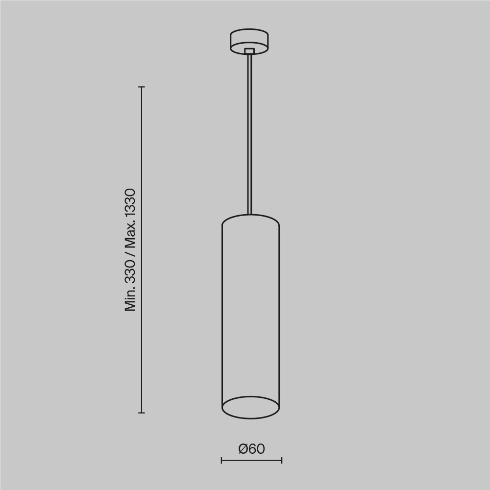 Подвесной светильник Technical P075PL-01MG