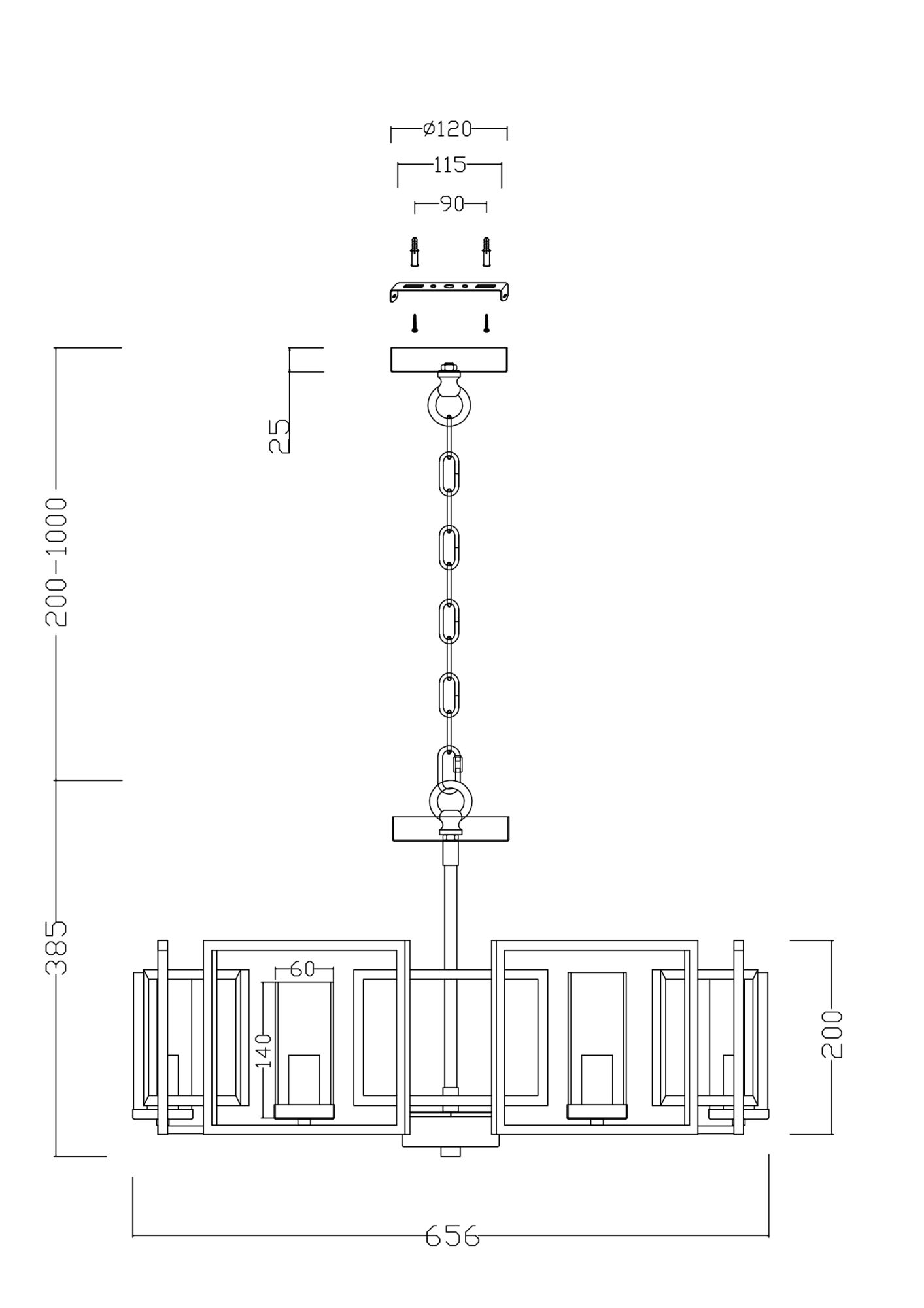 Подвесной светильник Maytoni H009PL-06G