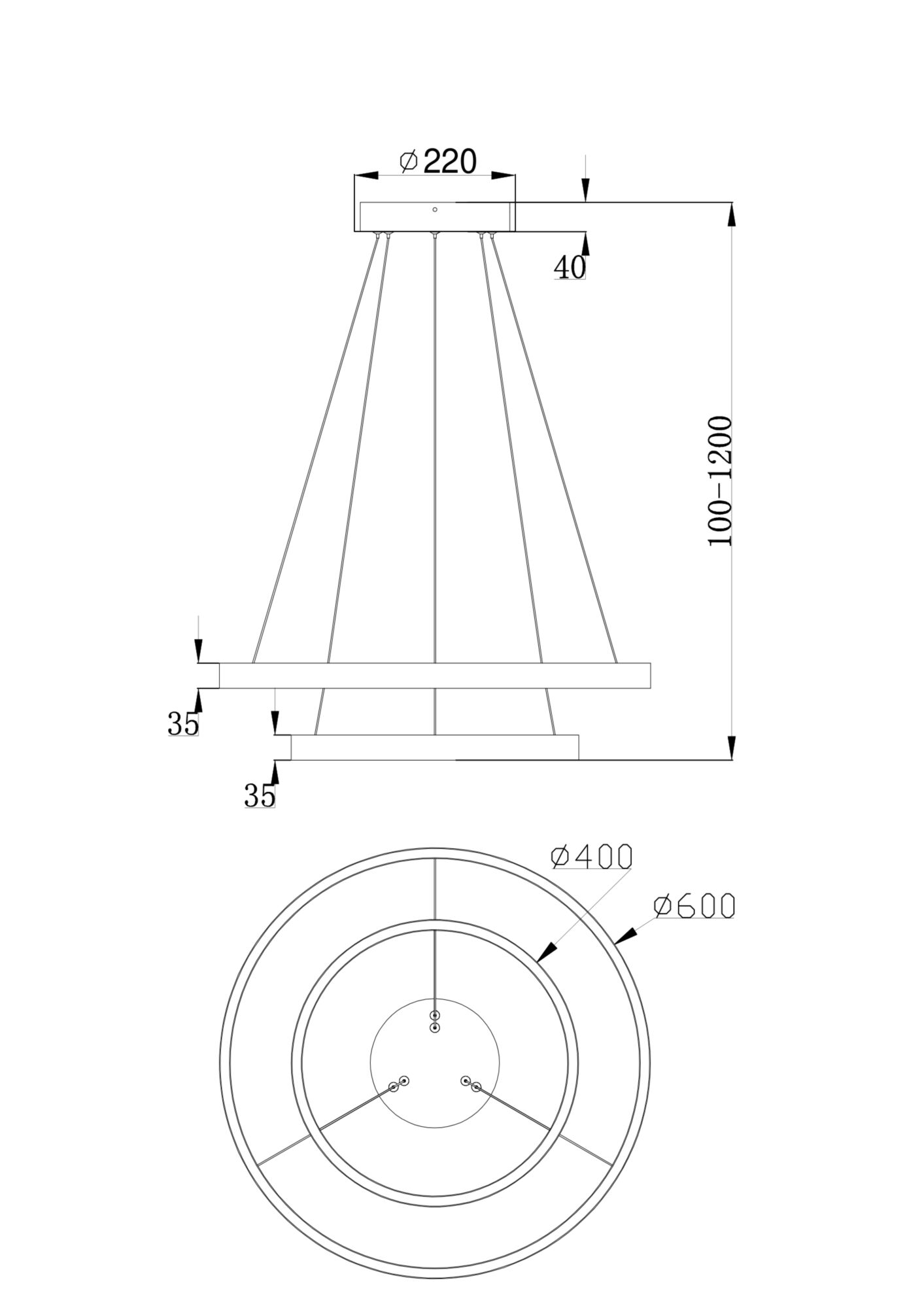 Подвесной светильник Maytoni MOD058PL-L55W4K