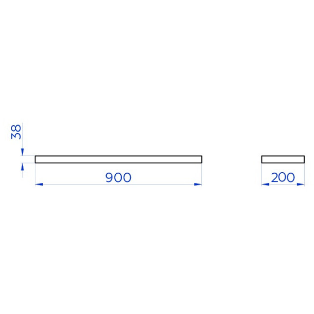 Полка Long 90 черное дерево