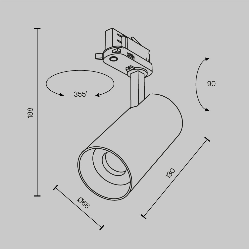 Трековый светильник Technical TR197-3-20WCCT-M-W