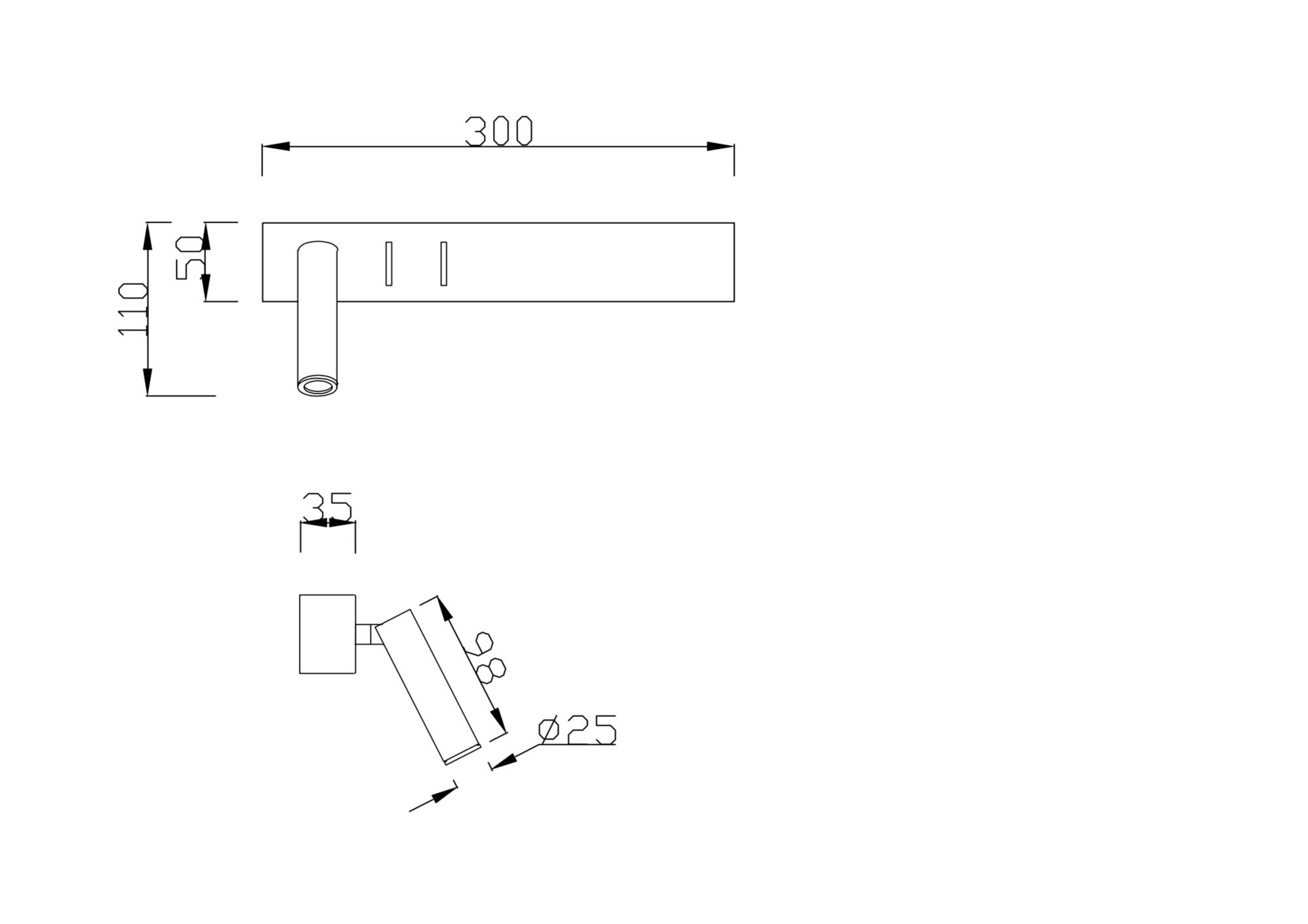 Настенный светильник (бра) Technical C031WL-L8W3K