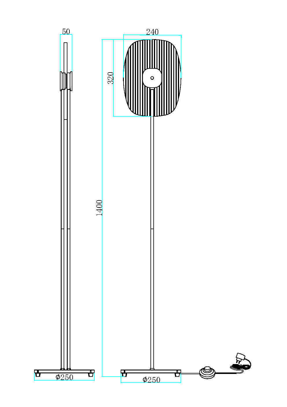 Напольный светильник (торшер) Maytoni MOD152FL-L1BK