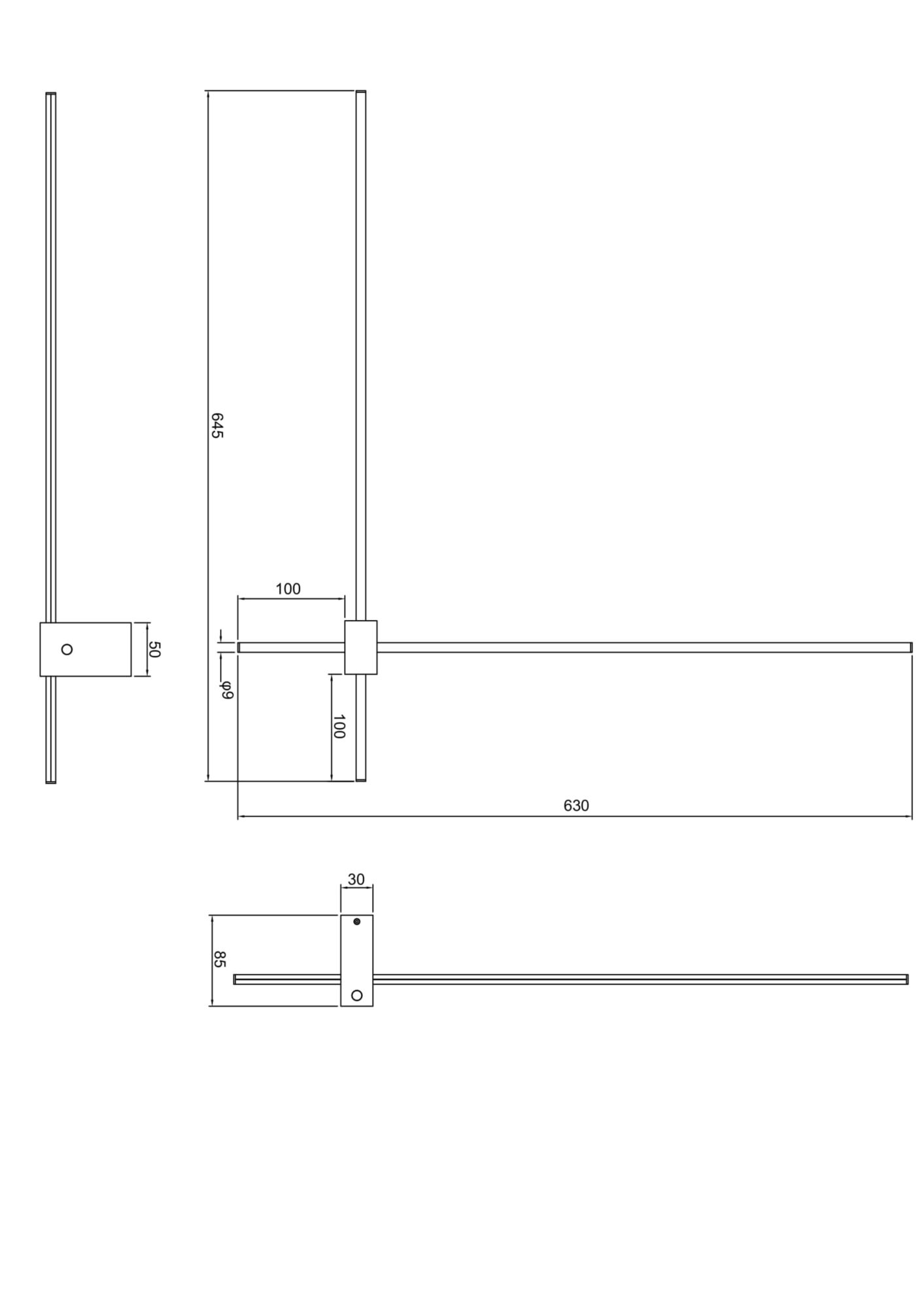 Настенный светильник (бра) Technical C070WL-L12GB3K