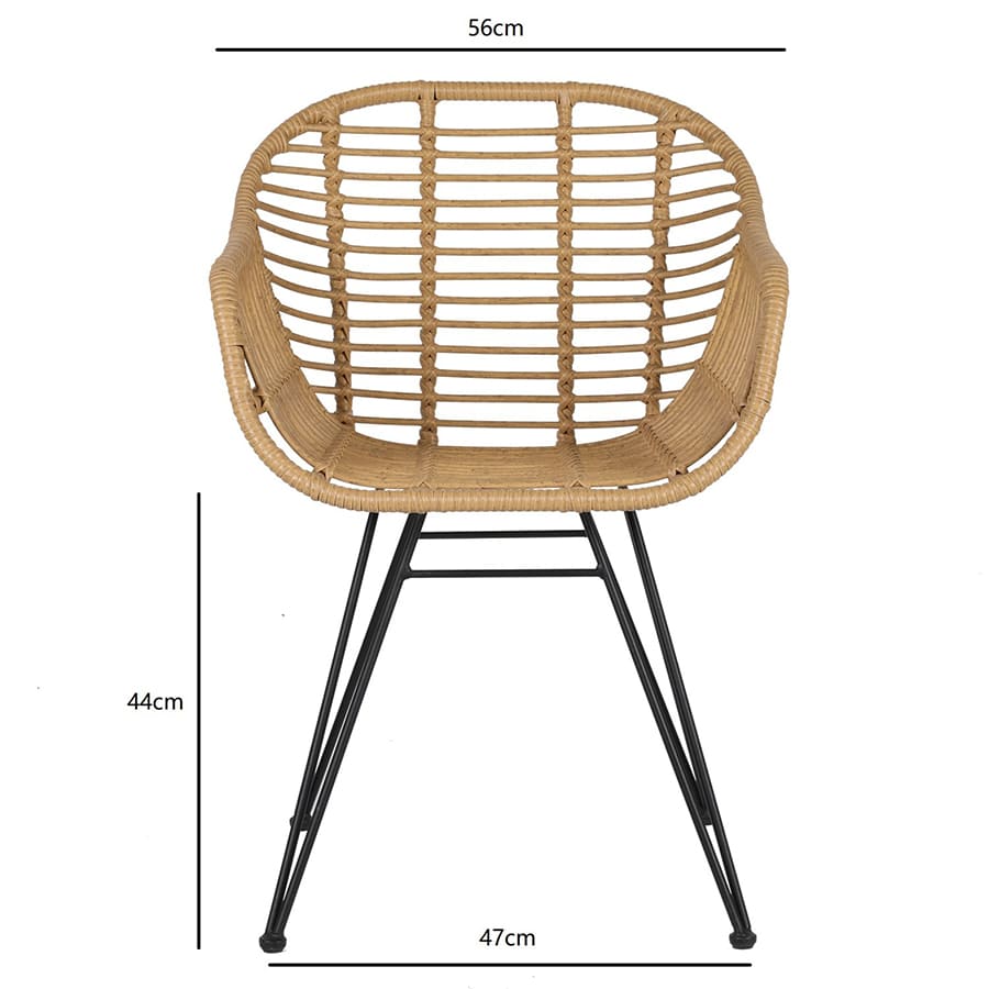 Стул vetle bent, ротанг