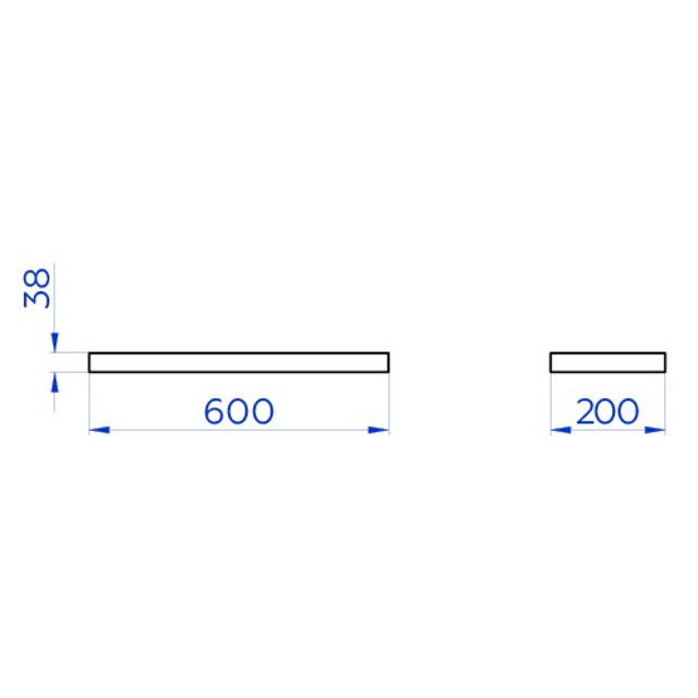 Полка Long 60 черное дерево