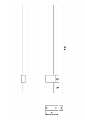 изображение Настенный светильник (бра) Technical C070WL-L6GB3K