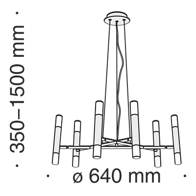 фото Подвесной светильник Maytoni MOD031PL-12B