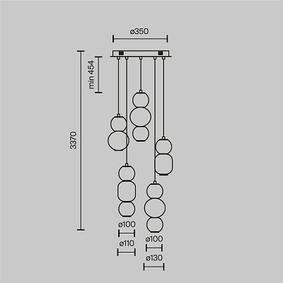 фото Подвесной светильник Maytoni MOD273PL-L80G3K