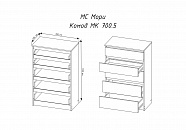 Комод МК 700.5(МП) графит