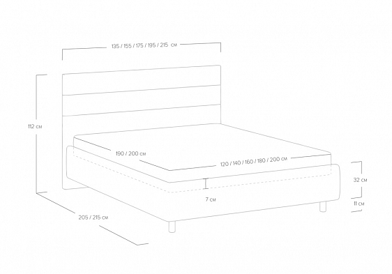изображение Мягкая кровать Linda 180х200 с подъемным механизмом, велюр Энигма ментол