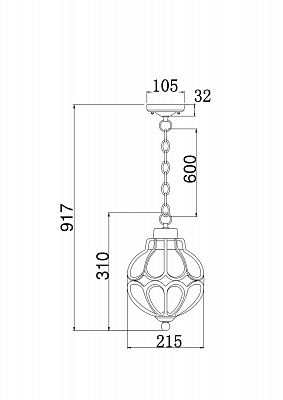 изображение Подвесной светильник Outdoor O024PL-01G