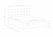 Мягкая кровать Tivoli 180х200 с подъемным механизмом, велюр Велутто какао