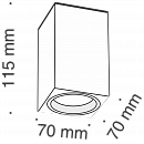 Потолочный светильник Technical C011CL-01W