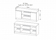 Тумба под ТВ Мори МТВ 1200.1 белый