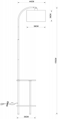 фото Торшер Arte Lamp Combo A4055PN-1BK