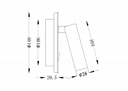 Настенный светильник (бра) Technical C176-WL-01-6W-MG