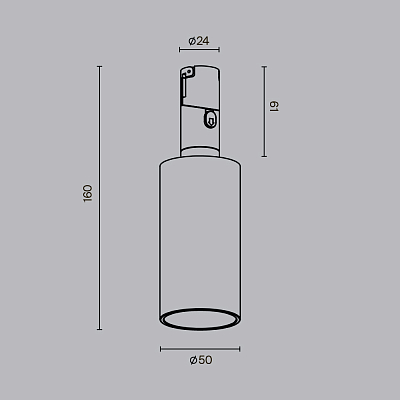 фото Трековый светильник Technical TR207-1-3W3K-B