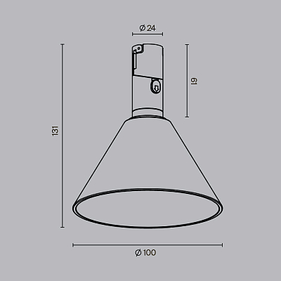 фото Трековый светильник Technical TR206-1-3W3K-B