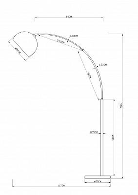 фото Торшер Arte Lamp Paolo A5822PN-1PB