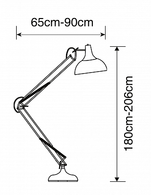 изображение Торшер Arte Lamp Goliath A2487PN-1BK