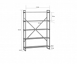 Стеллаж Бервин 5 натуральный