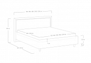 Мягкая кровать Bergamo 180х200 с подъемным механизмом, велюр Энигма джава