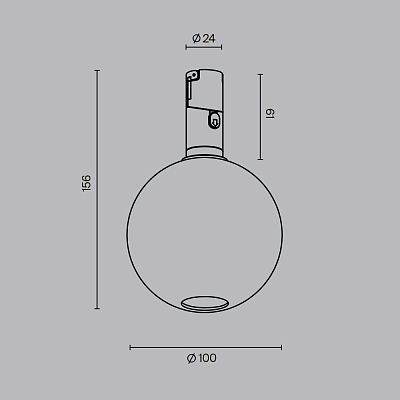 изображение Трековый светильник Technical TR205-1-3W3K-B