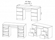 Стол МС-2 (МП) графит