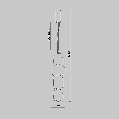 изображение Подвесной светильник Maytoni MOD267PL-L32G3K