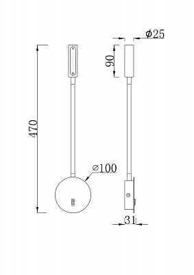 изображение Настенный светильник (бра) Technical C035WL-L3MG3K